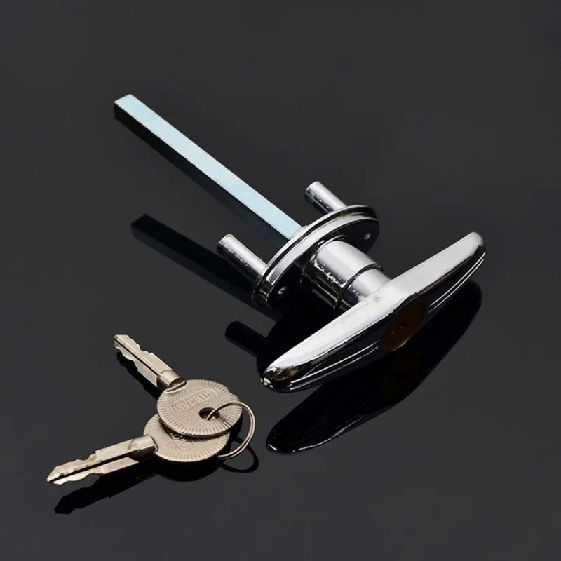 Garage Door Opener T Lock Handle with 2/4 keys Secure For Caravans & Trailers