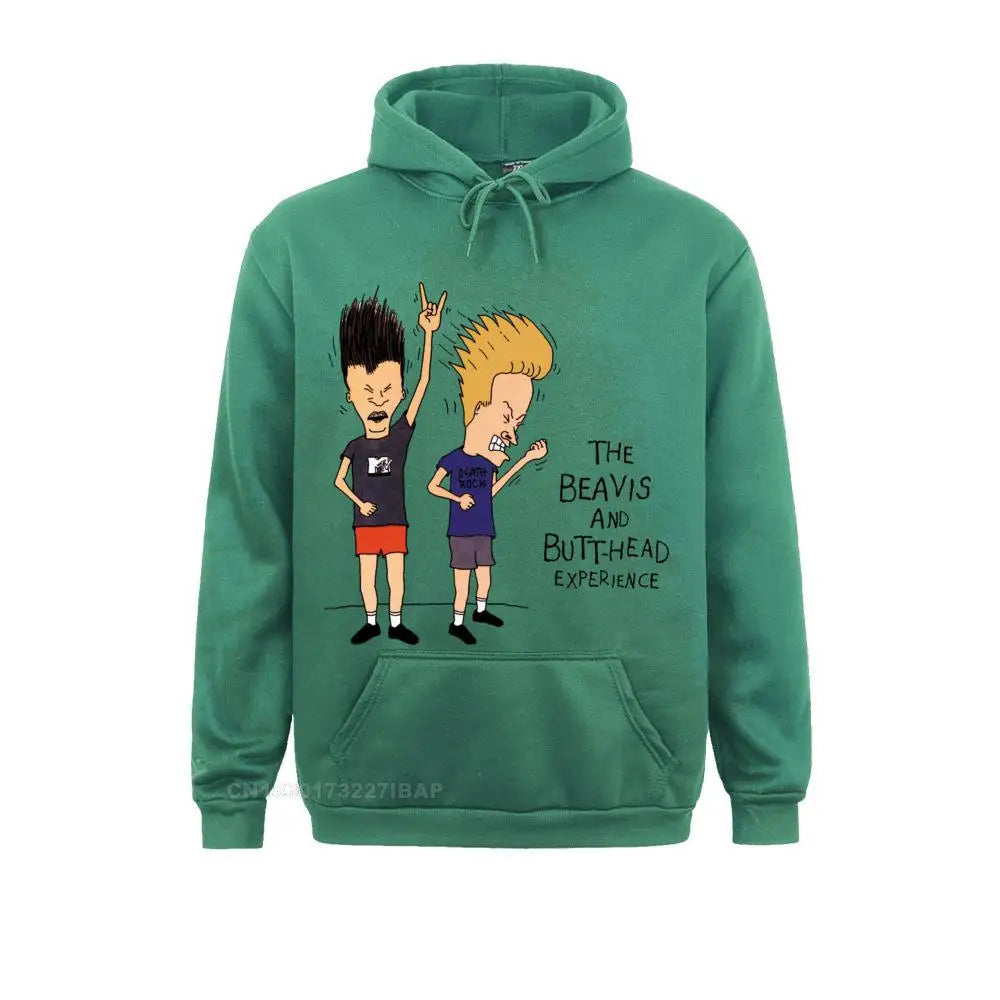 Men JackeSweatshirt Rock Music Beavis And Butthead Youth Sportswear Cotton Great Mens Oversized Harajuku Hoodies Custom