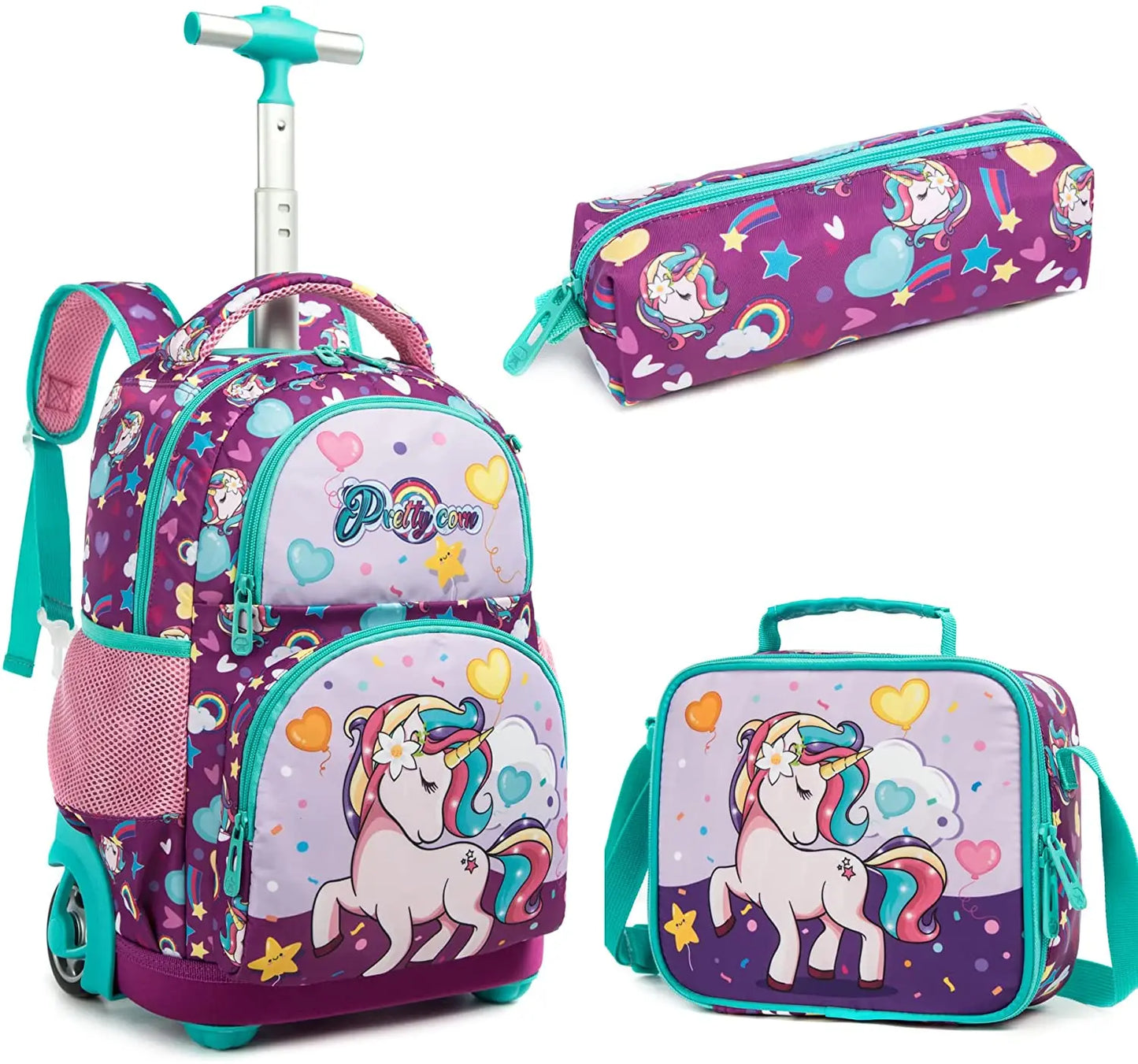 Kids School Rolling Backpack Bag for girls School Trolley Bag for boys Laptop Trolley Backpack Bag Children Rolling luggage Bags