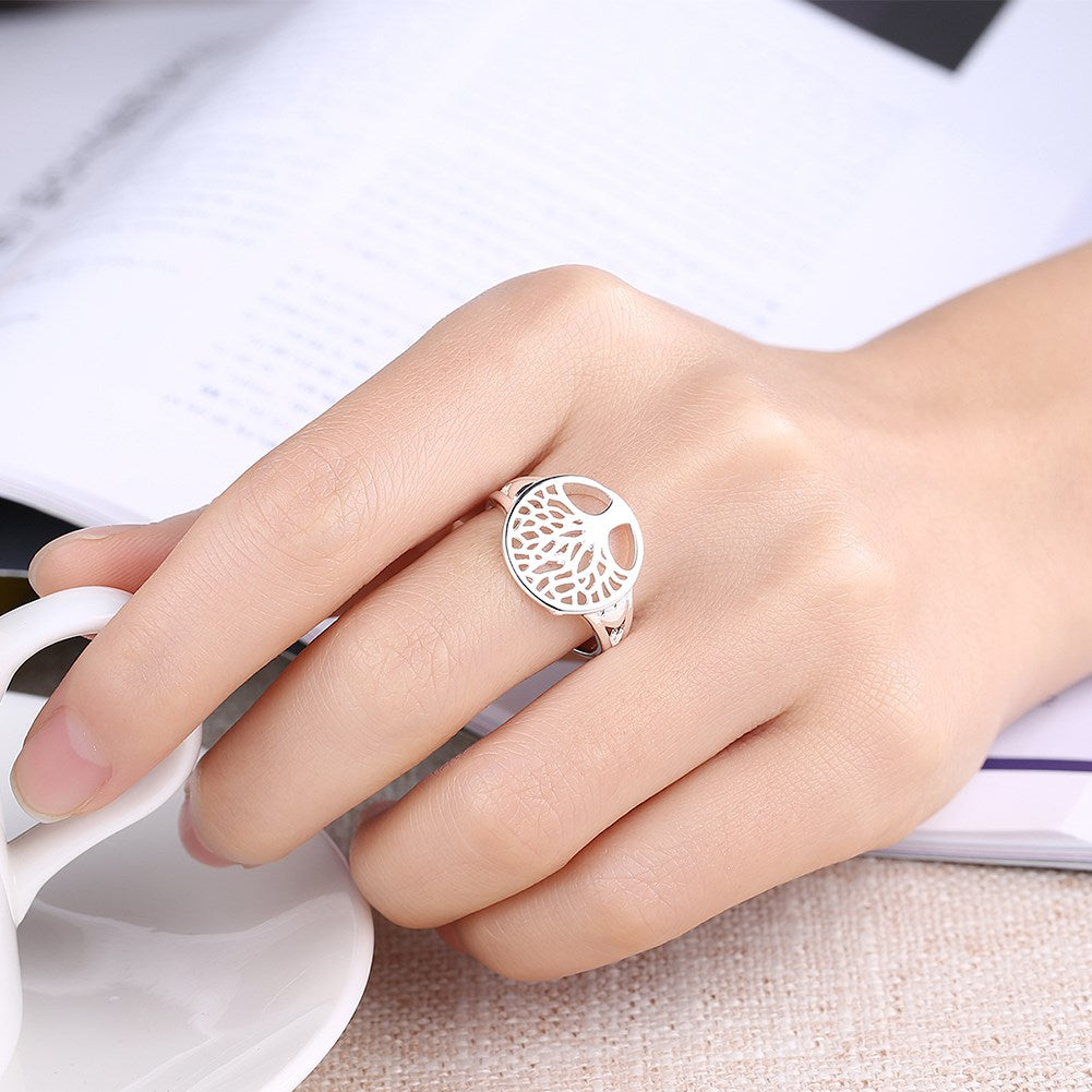 925 Sterling Silver Rings For Women men Simple small tree size 6/7/8/9 elegant Fashion Party Gifts Girl wedding Jewelry