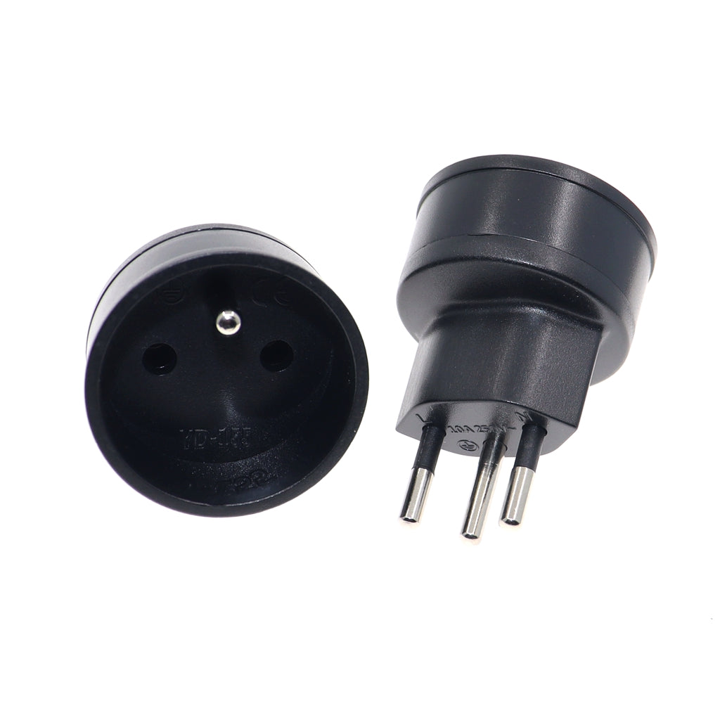 European France TO Swiss plugs Travel Adapter 3 pin plug 10A 250V Power Plug EU to Switzerland Electrical Plug