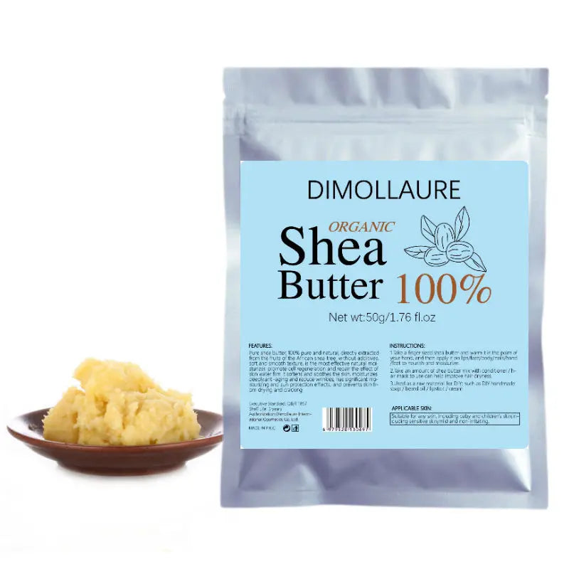 50g/100g Natural Organic Unrefined Shea Butter Oil Skin Care Body Massage Oil Moisturizing Nourishing Cosmetics Raw