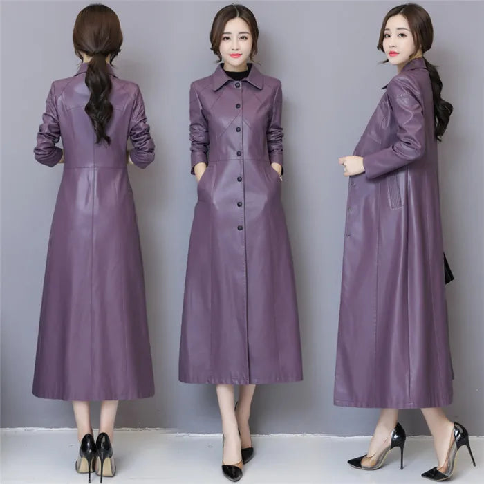 New Women Sheepskin Coat Autumn Winter 2025 Fashion Keep Warm Long Jacket Thicken Sheep Leather Coat Suede Outerwear Female