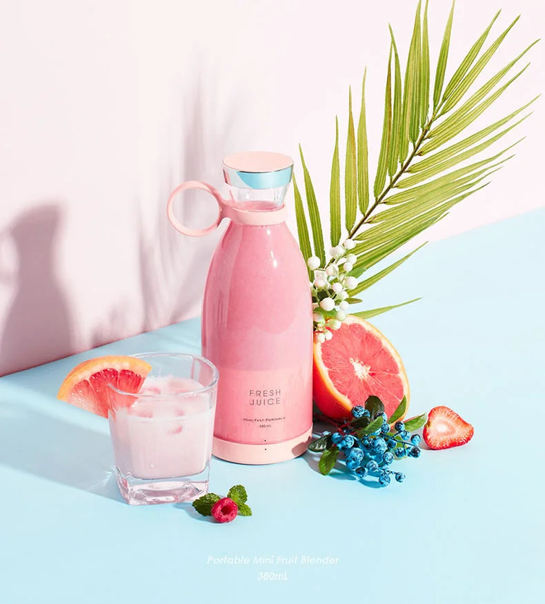 Blender Smoothie Juicer, Portable Blender Mini Jug Blenders, Multifunctional Personal Blender with USB Rechargeable