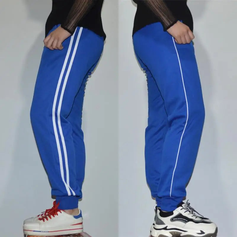 2023 Summer Men's Casual Sweatpants Men Jogger Basic Trousers Tracksuit Side Stripe Bottoms Breathable Sportswear Track Pants