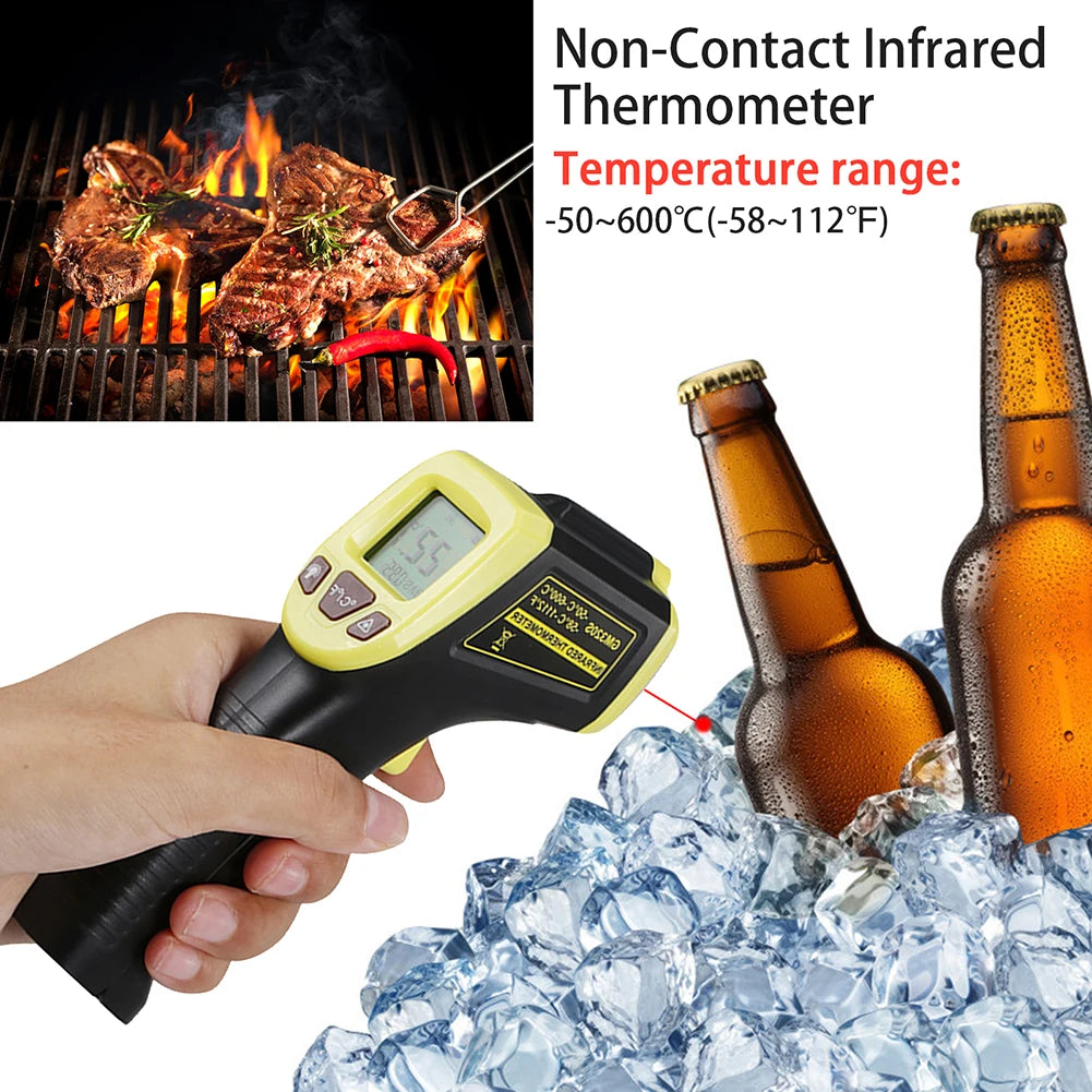 GM320S Industrial Thermometer -50~600℃ Non Contact Laser Point IR Laser Pyrometer Infrared Handheld Thermometer Tool