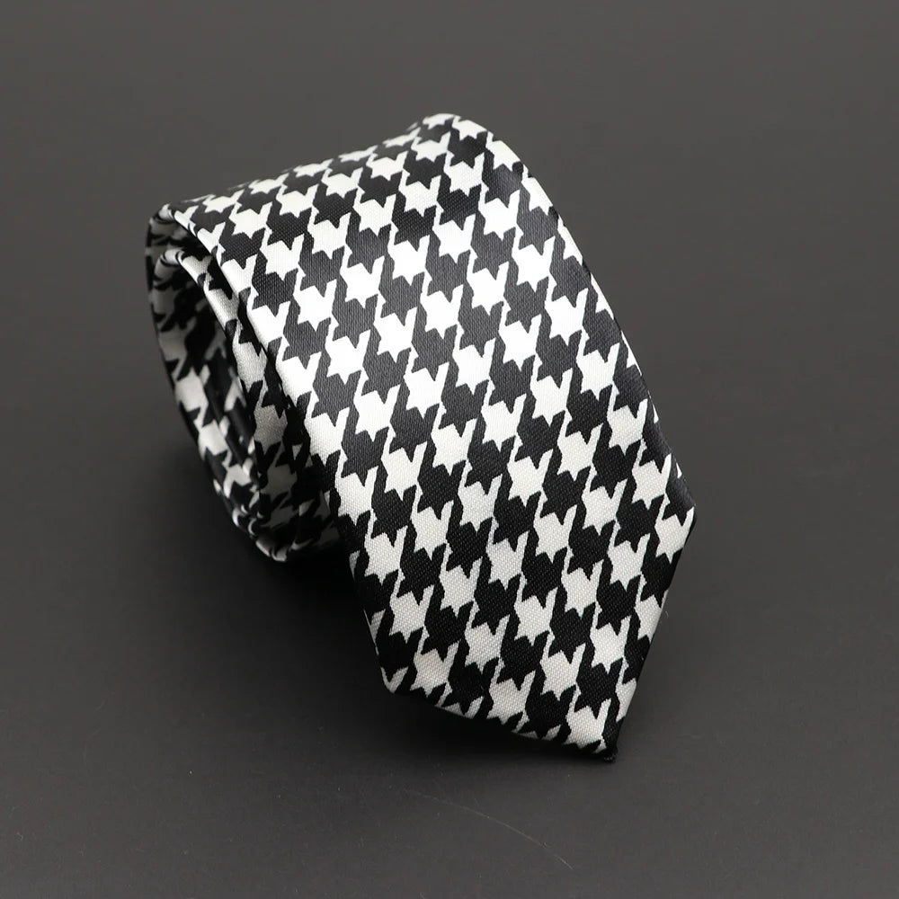 Classic Musical Notes Printed Tie Silky Narrow Neckties Slim Smooth Piano Guitar Necktie Simple Elegant Trendy Unisex Ties Gift