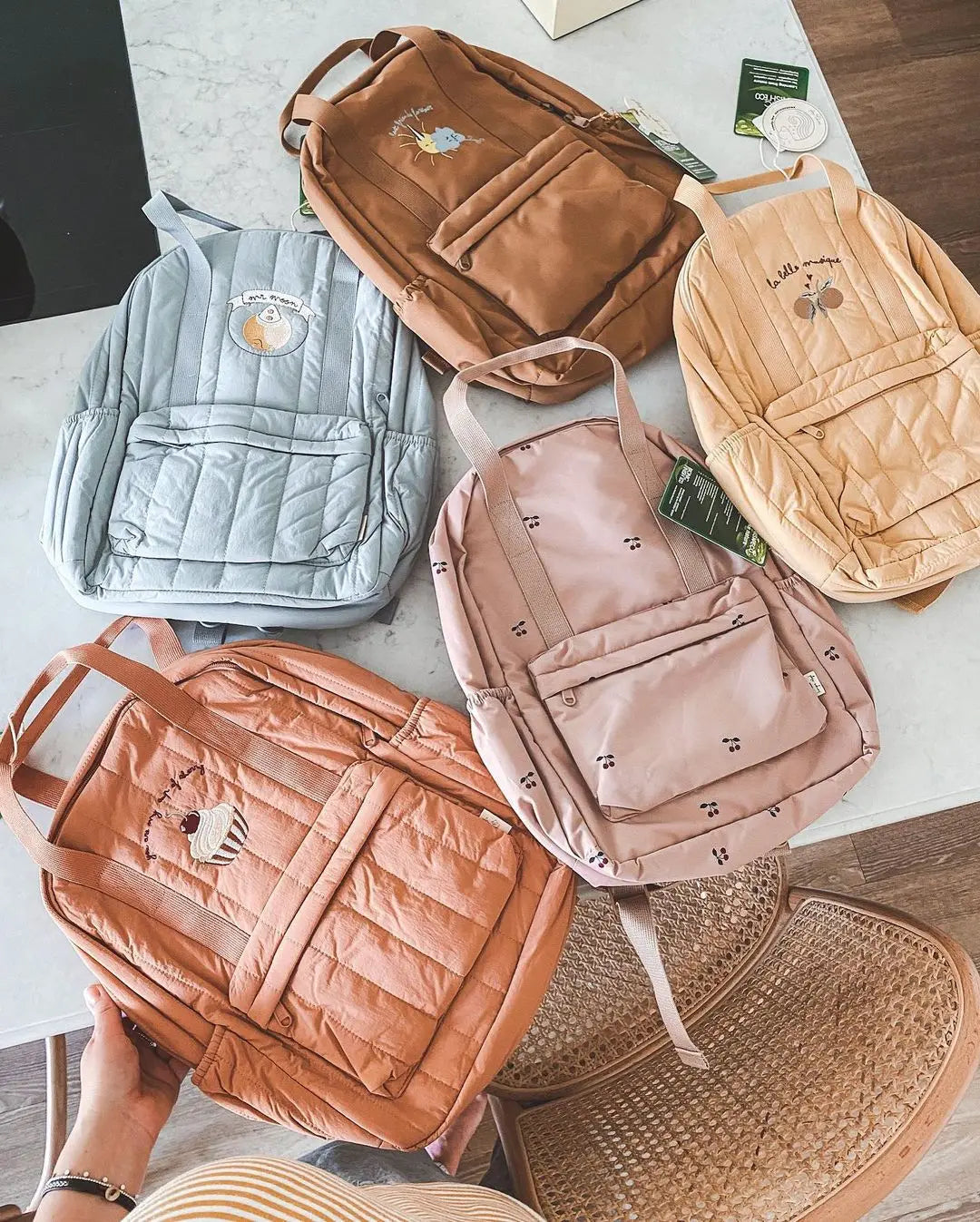 KS Baby Backpack Primary Schoolbag Kindergarten Kids Bags Brand Traveling Mom Cherry Lemon Children's Boys Girls Gift Storage