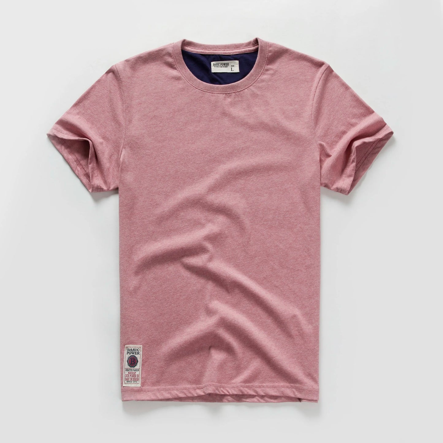 New Men Cotton Solid T-Shirt Mens Short Sleeve T-shirt Multi Pure Color Fancy Yarns T Shirt Color Wine White Blue