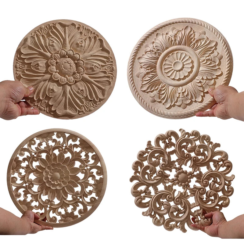 Furniture With Solid Wood Legs Carving Flower Sofa Seat TV Cabinet Feet No Paint Drop Ship Replace Home Decoration Accessories