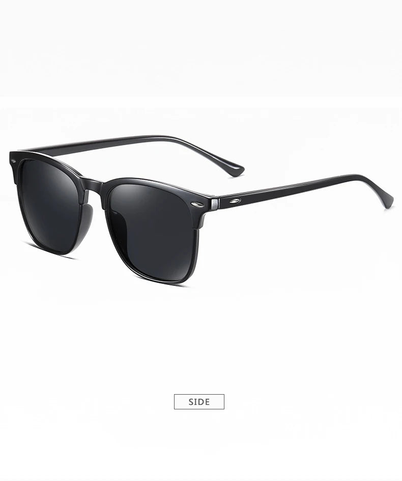 Vintage Polarized Sunglasses Men Women Brand Design Eye Sun Glasses Semi Rimless Classic  Shades Oculos De Sol UV400