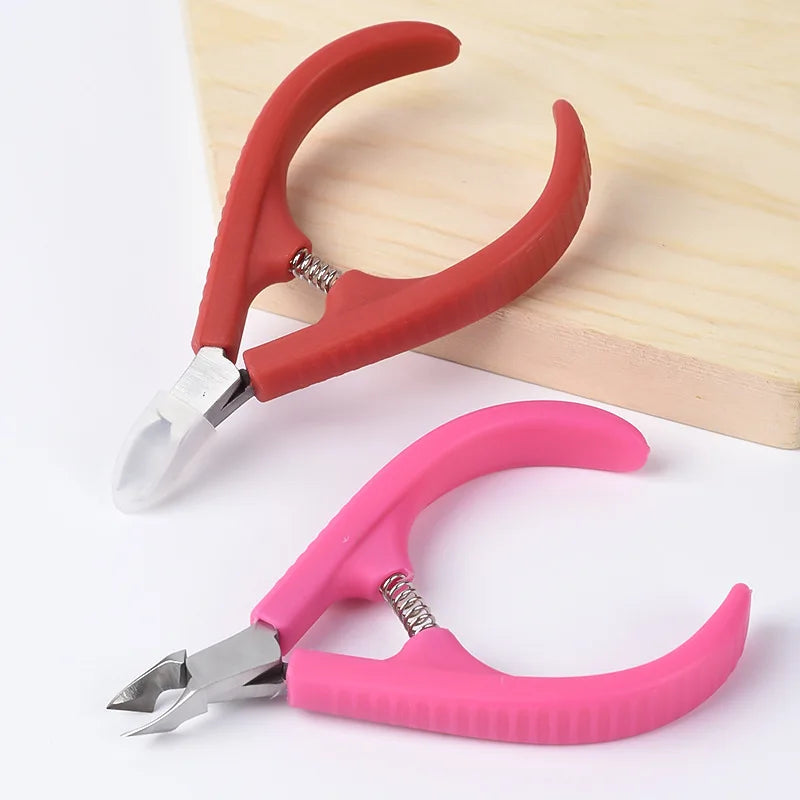 Nail Cuticle Nipper Clipper Rainbow Cuticle Pusher Dead Skin Remover Cuticle Nipper Tweezer Manicure Finger Toe Nail Art Tool
