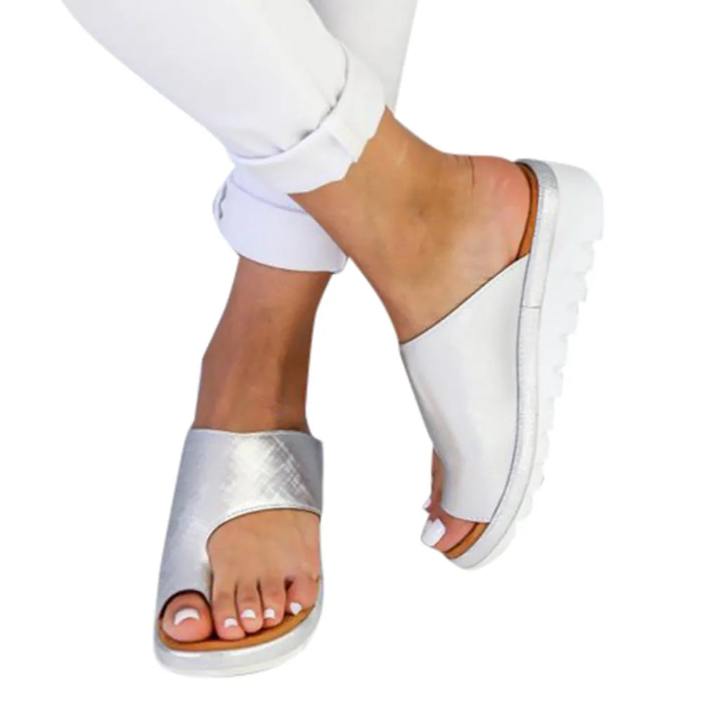 Women's Sandals  New Female Shoes Comfy Platform Flat Sole Orthopedic Bunion Corrector Plus Size 35-43 Casual Shoes Woman