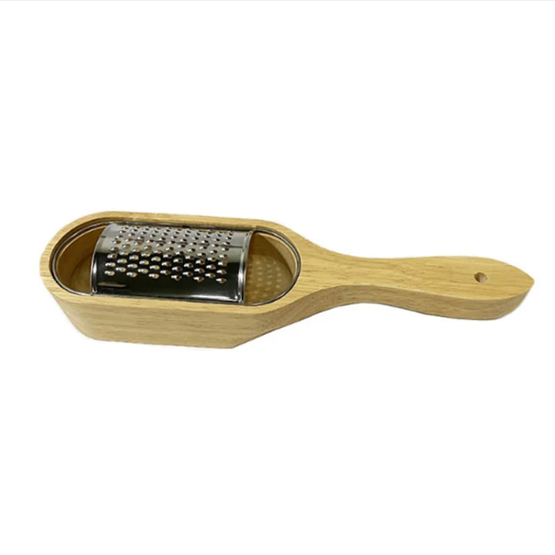 Kitchen Wooden Cheese Grater Storage Box Hand Cheese Cutter Tools