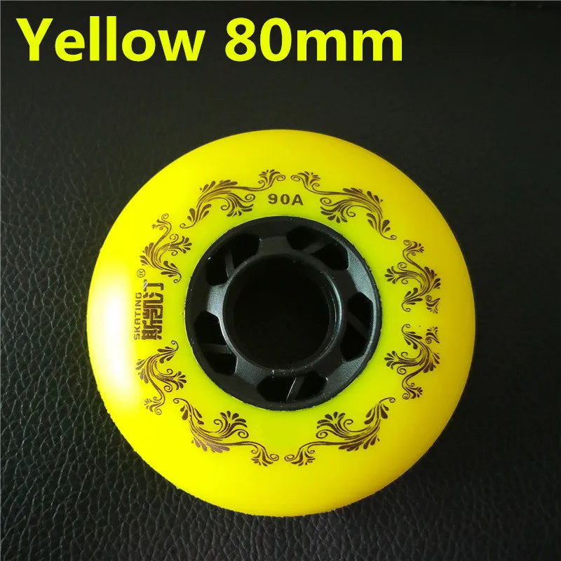 Branded SKATING 3rd 90A inline skates wheel Braking roller Blade rodas Slide Skating Ruedas for Sliding paiting