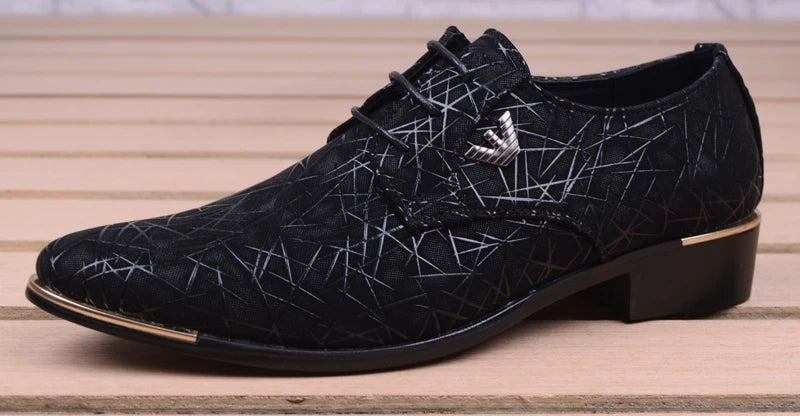 Men Wedding Shoes Microfiber Leather Formal Business Pointed Toe for Man Dress Shoes Men's Oxford Flats
