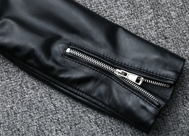 CC Shop Best,Sales.Popular woman slim fit genuine leather jacket.fashion motor rider sheepskin coat.soft leather cloth.패션