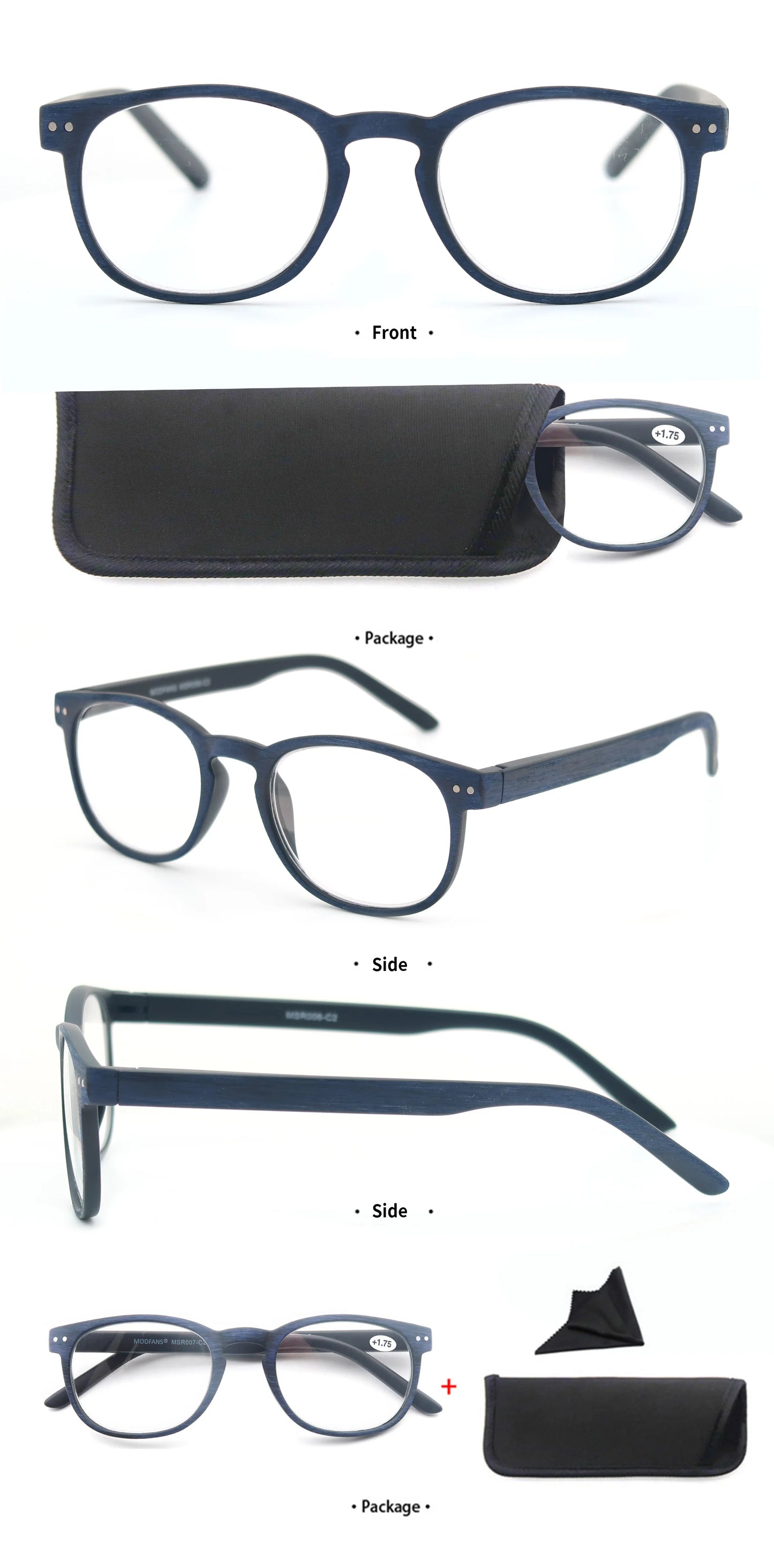 Reading Glasses for Men & Women, Wood-Looked Frame Readers Outdoor Sun Glasses Reading -  Lightweight Spring Hinge Eyegalsses