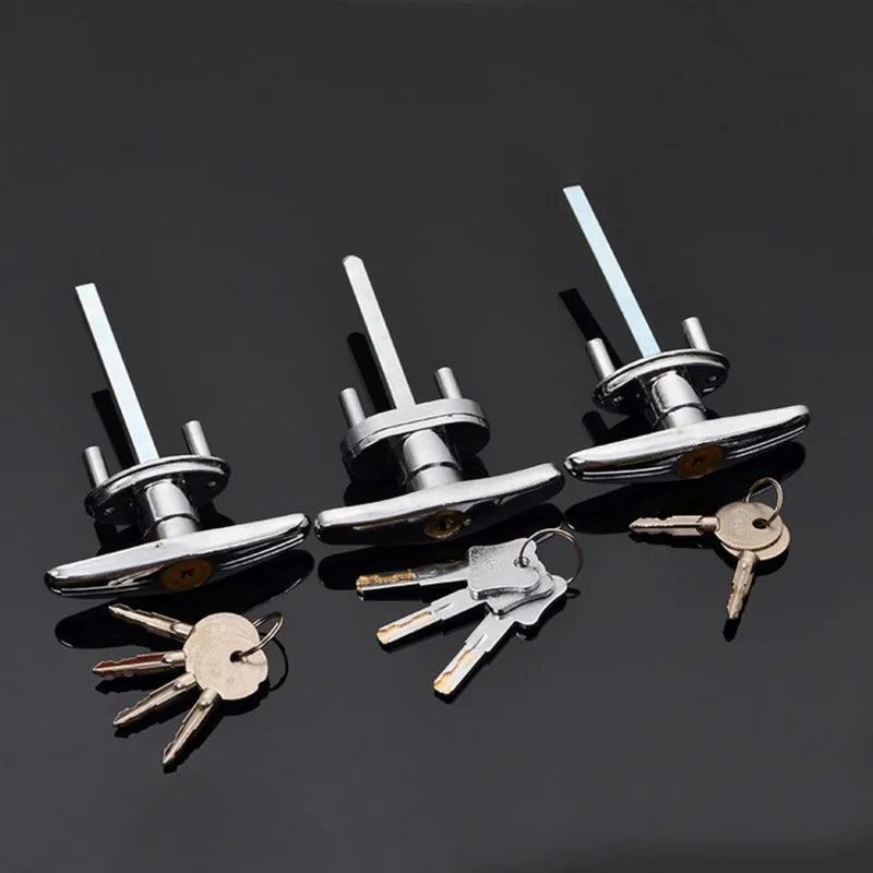 Garage Door Opener T Lock Handle with 2/4 keys Secure For Caravans & Trailers