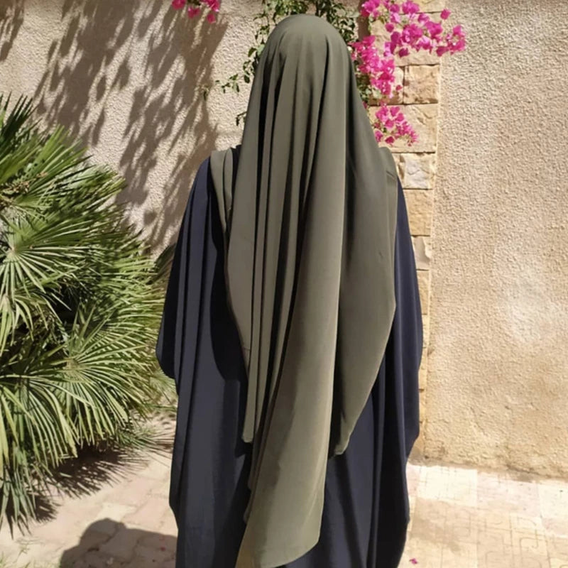Eid Prayer Garment Long Khimar Islamic Women Hijab Sleeveless Tops Abaya Jilbab Ramadan Abayas Muslim Arab Niqab Hijab