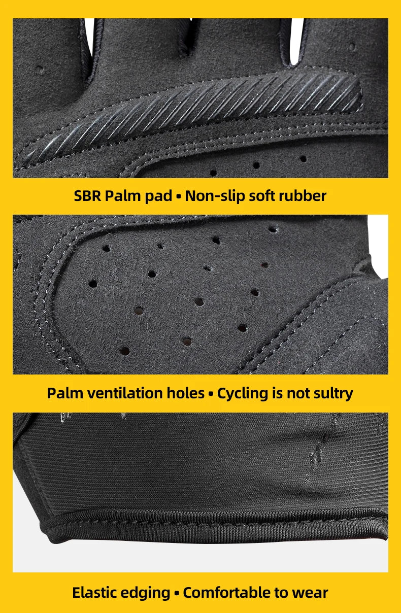 ROCKBROS Cycling Gloves Spring Autumn Summer Bike Gloves Sports Gloves Breathable MTB Mountain Bike Gloves Motorcycle Gloves