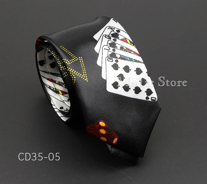 Classic Musical Notes Printed Tie Silky Narrow Neckties Slim Smooth Piano Guitar Necktie Simple Elegant Trendy Unisex Ties Gift