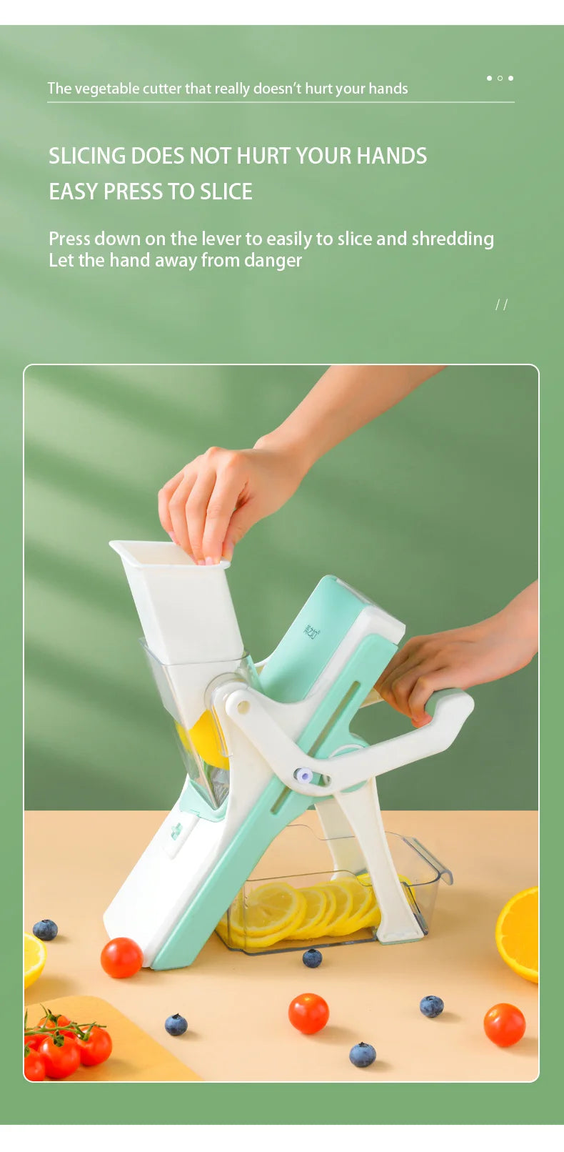 Vegetable Cutter Multifunctional Vegetable Cutter Lemon Slicing Kitchen Grater Meat Cutter Not Hurting Your Hands Kitchen Tool