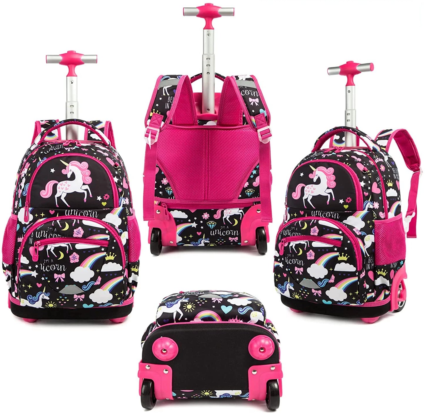 Kids School Rolling Backpack Bag for girls School Trolley Bag for boys Laptop Trolley Backpack Bag Children Rolling luggage Bags