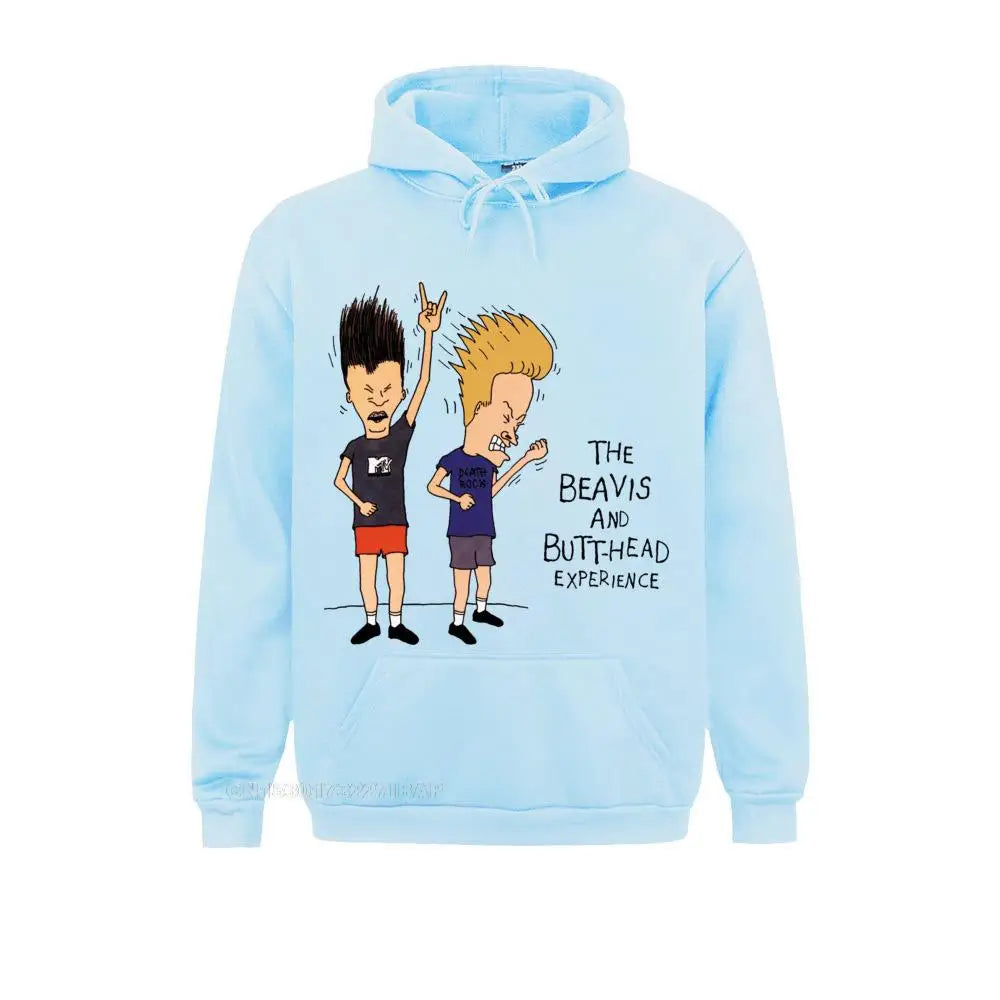 Men JackeSweatshirt Rock Music Beavis And Butthead Youth Sportswear Cotton Great Mens Oversized Harajuku Hoodies Custom
