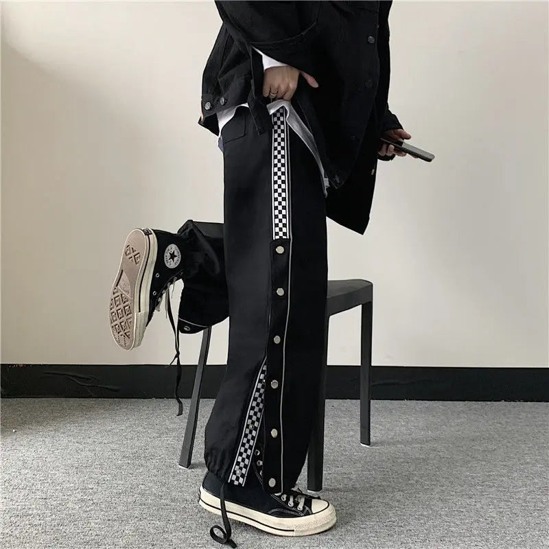 Pants Women Student Trend Ins Japanese Retro-breasted Casual Pants Sports Trousers Female Joggers Sweatpants Dropshipping