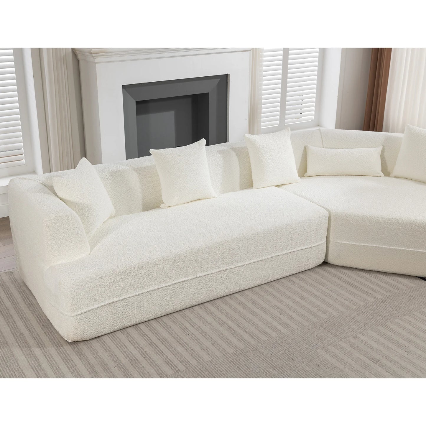 New Extended Edition Modular Sofa Set Convertible Modern Minimalist Style for Apartment & Hotel Living Rooms