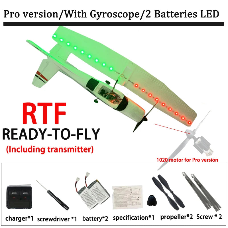 2022 Newest F949 Pro version 2.4G 3Ch RC Airplane 3D/6G Fixed Wing Plane CESSNA182 Outdoor Toys  RTF With Gyroscope 1020 motor