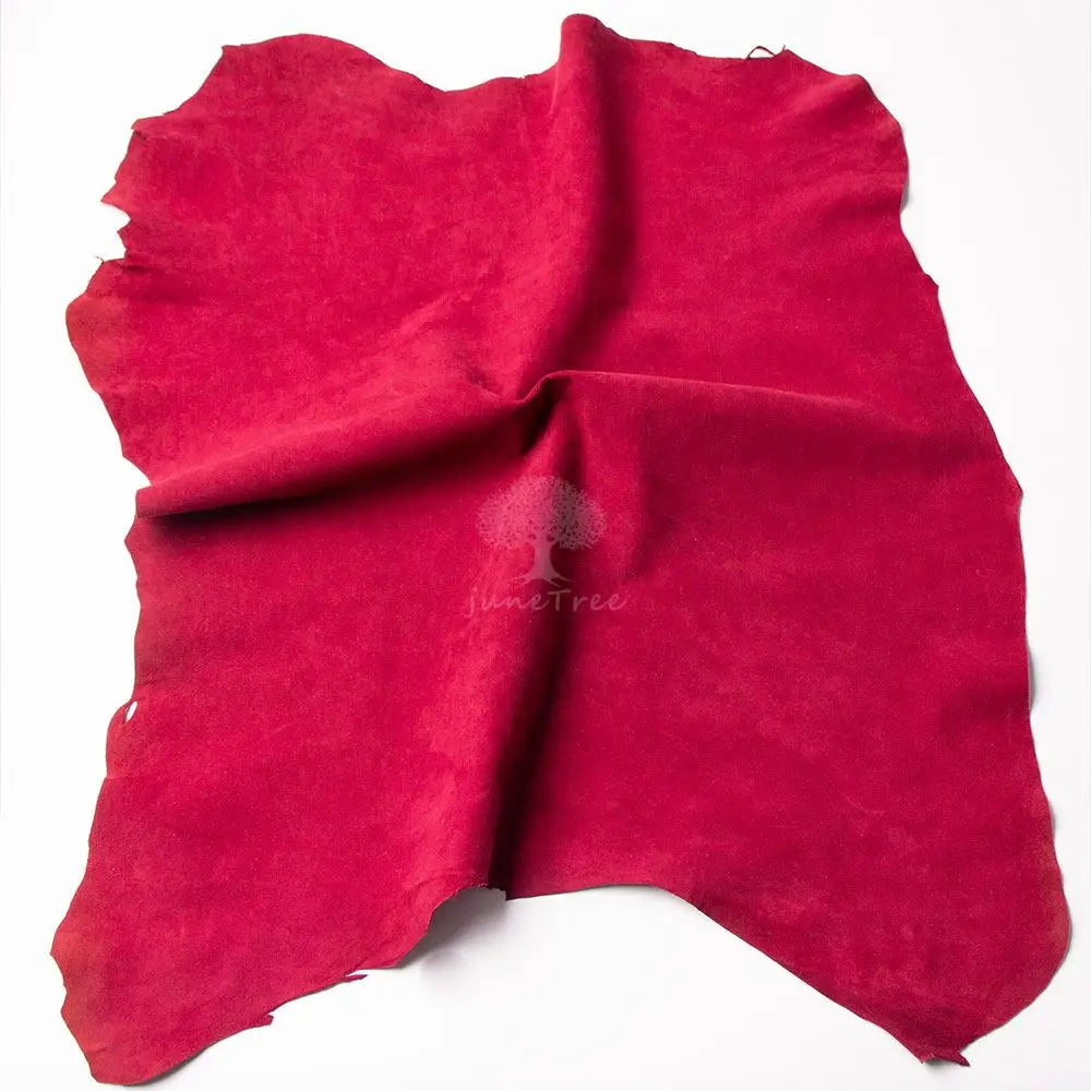 Junetree high quality Sheep skin leather Genuine leather suede face leather  soft 0.8mm thick whole skin leather craft
