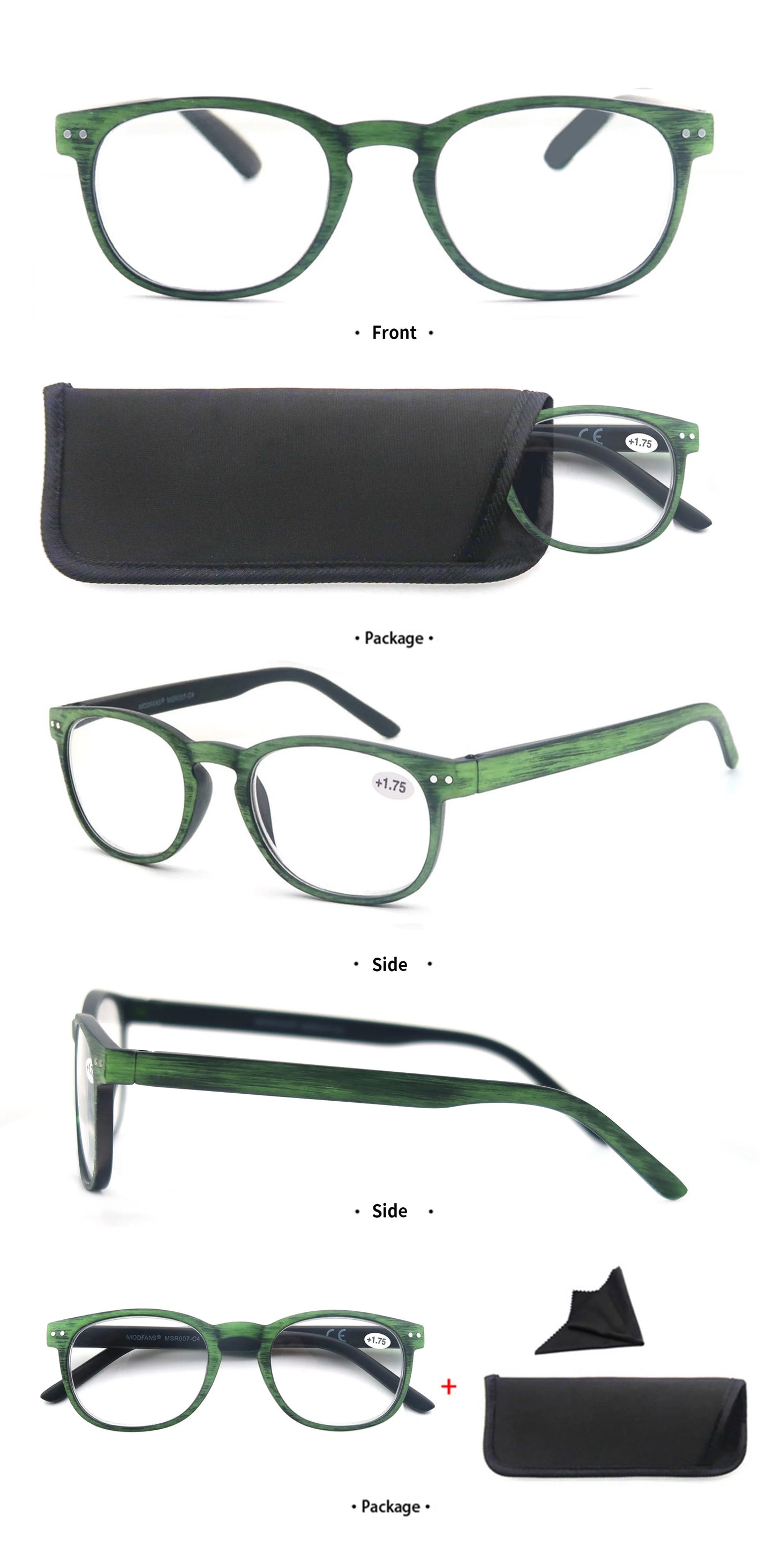Reading Glasses for Men & Women, Wood-Looked Frame Readers Outdoor Sun Glasses Reading -  Lightweight Spring Hinge Eyegalsses