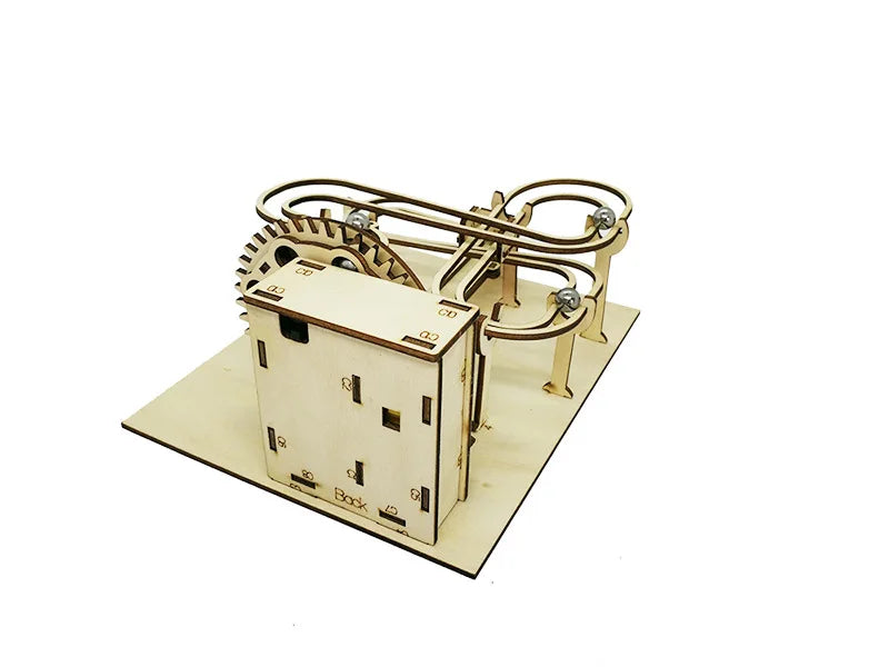 Wooden Marble Run Model Kit 3D Mechanical Puzzles Educational Physical Toy Track For Kids Adults Teaching Fun