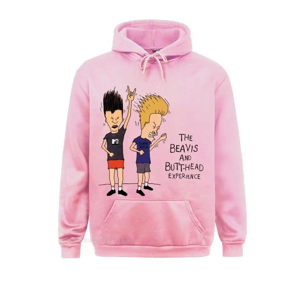Men JackeSweatshirt Rock Music Beavis And Butthead Youth Sportswear Cotton Great Mens Oversized Harajuku Hoodies Custom