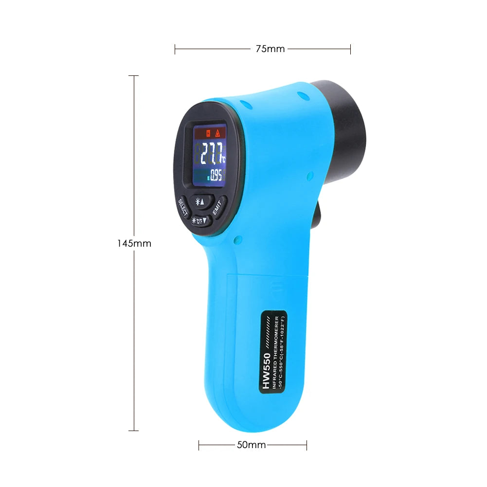 Digital Infrared Thermometer -50~600℃ GM320/GM320S/HW600/HW550 LCD Display Contactless Thermometer Pyrometer IR Laser Point