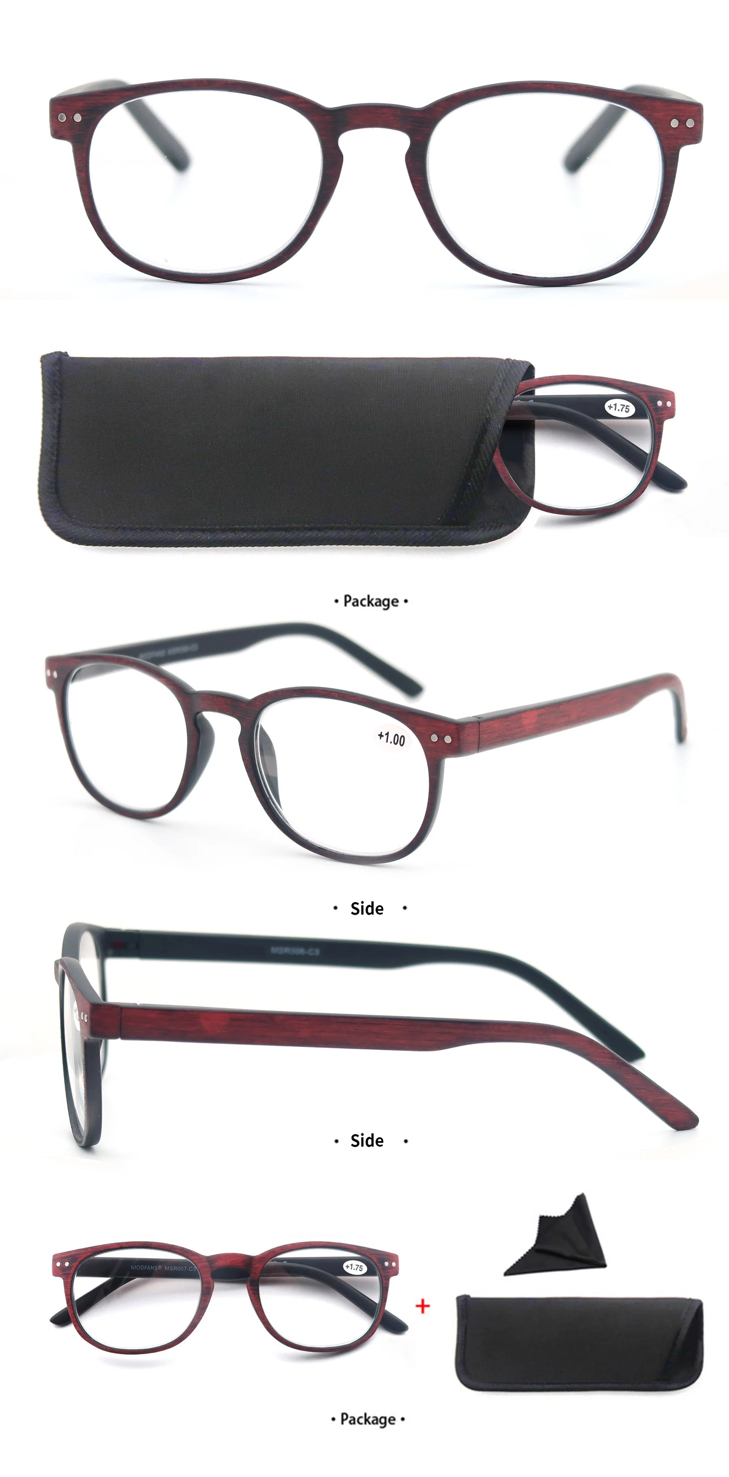 Reading Glasses for Men & Women, Wood-Looked Frame Readers Outdoor Sun Glasses Reading -  Lightweight Spring Hinge Eyegalsses