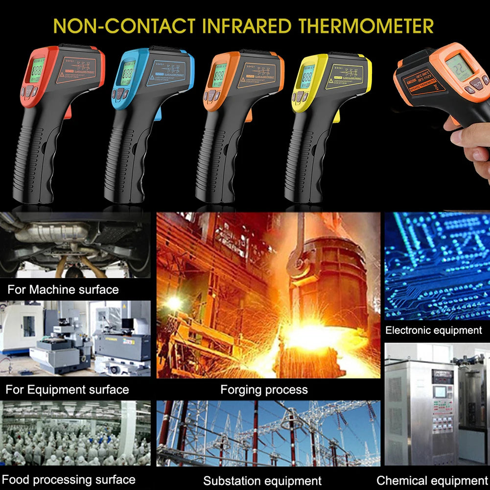 GM320S Industrial Thermometer -50~600℃ Non Contact Laser Point IR Laser Pyrometer Infrared Handheld Thermometer Tool