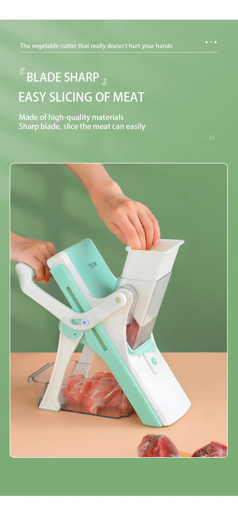 Vegetable Cutter Multifunctional Vegetable Cutter Lemon Slicing Kitchen Grater Meat Cutter Not Hurting Your Hands Kitchen Tool