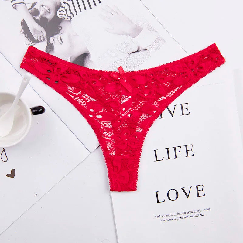 Women's Sexy lingerie Thongs G-string Underwear Panties Briefs Ladies T-back luxury peach heart thong pure cotton lace