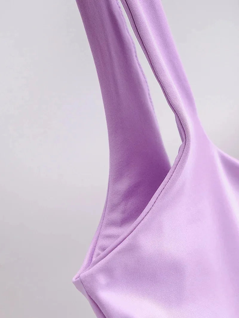 2024 Summer Women Sexy Sleeveless Tops Fashion Short Square Collar Tank Tops 6 Colors