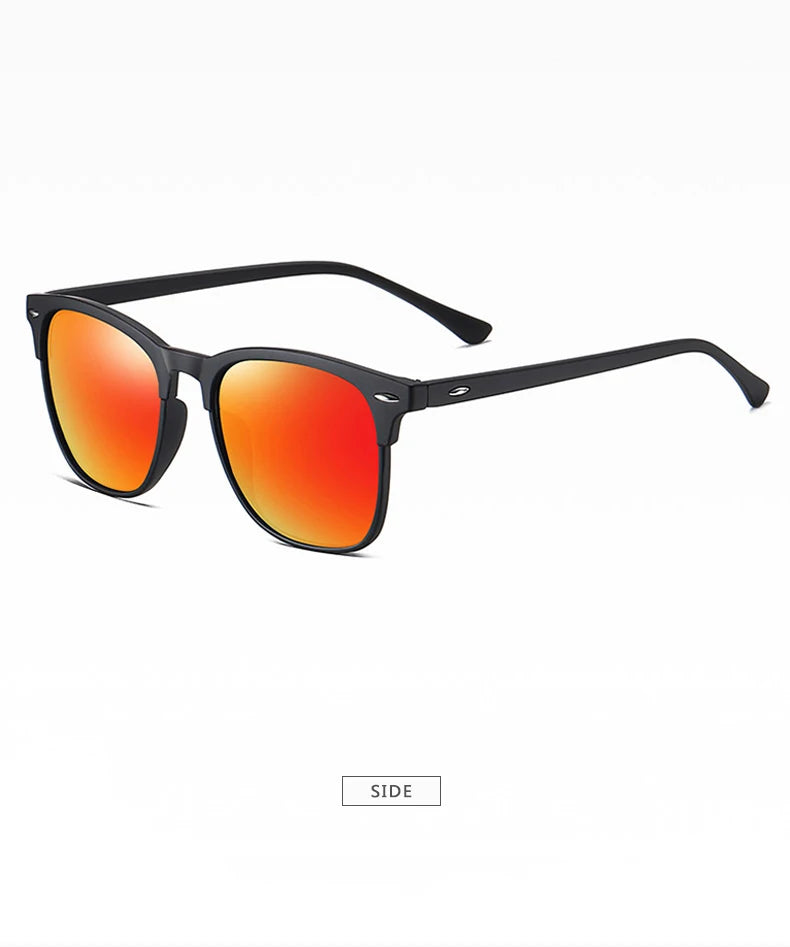 Vintage Polarized Sunglasses Men Women Brand Design Eye Sun Glasses Semi Rimless Classic  Shades Oculos De Sol UV400