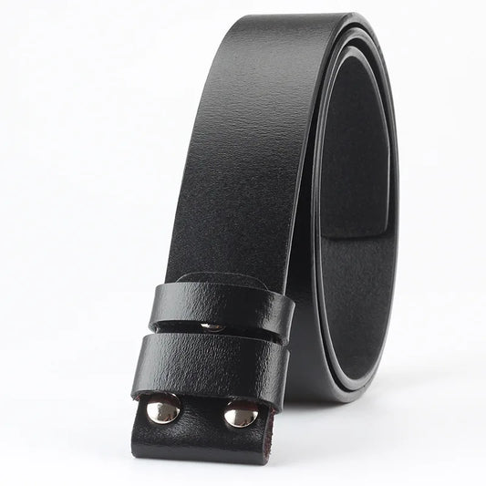 Men's Genuine Cowhide Leather Belt without Buckle DIY Belt Accessories High Quality Wild Belts