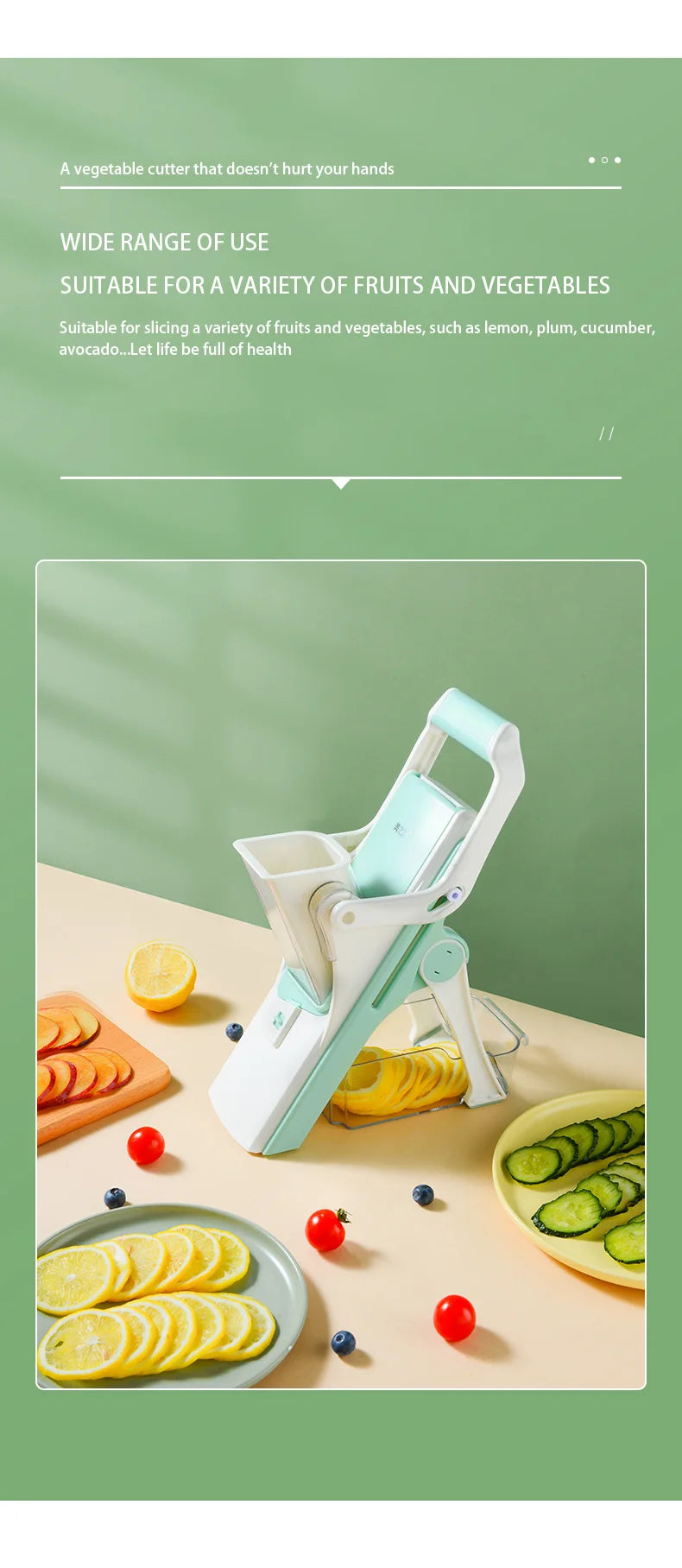 Vegetable Cutter Multifunctional Vegetable Cutter Lemon Slicing Kitchen Grater Meat Cutter Not Hurting Your Hands Kitchen Tool