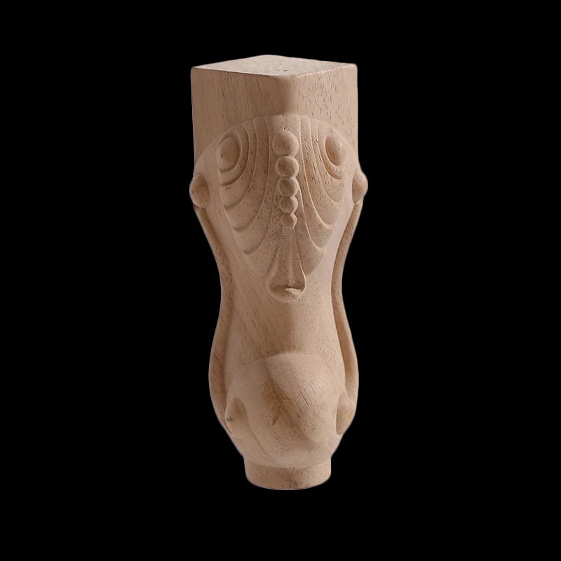 Furniture With Solid Wood Legs Carving Flower Sofa Seat TV Cabinet Feet No Paint Drop Ship Replace Home Decoration Accessories