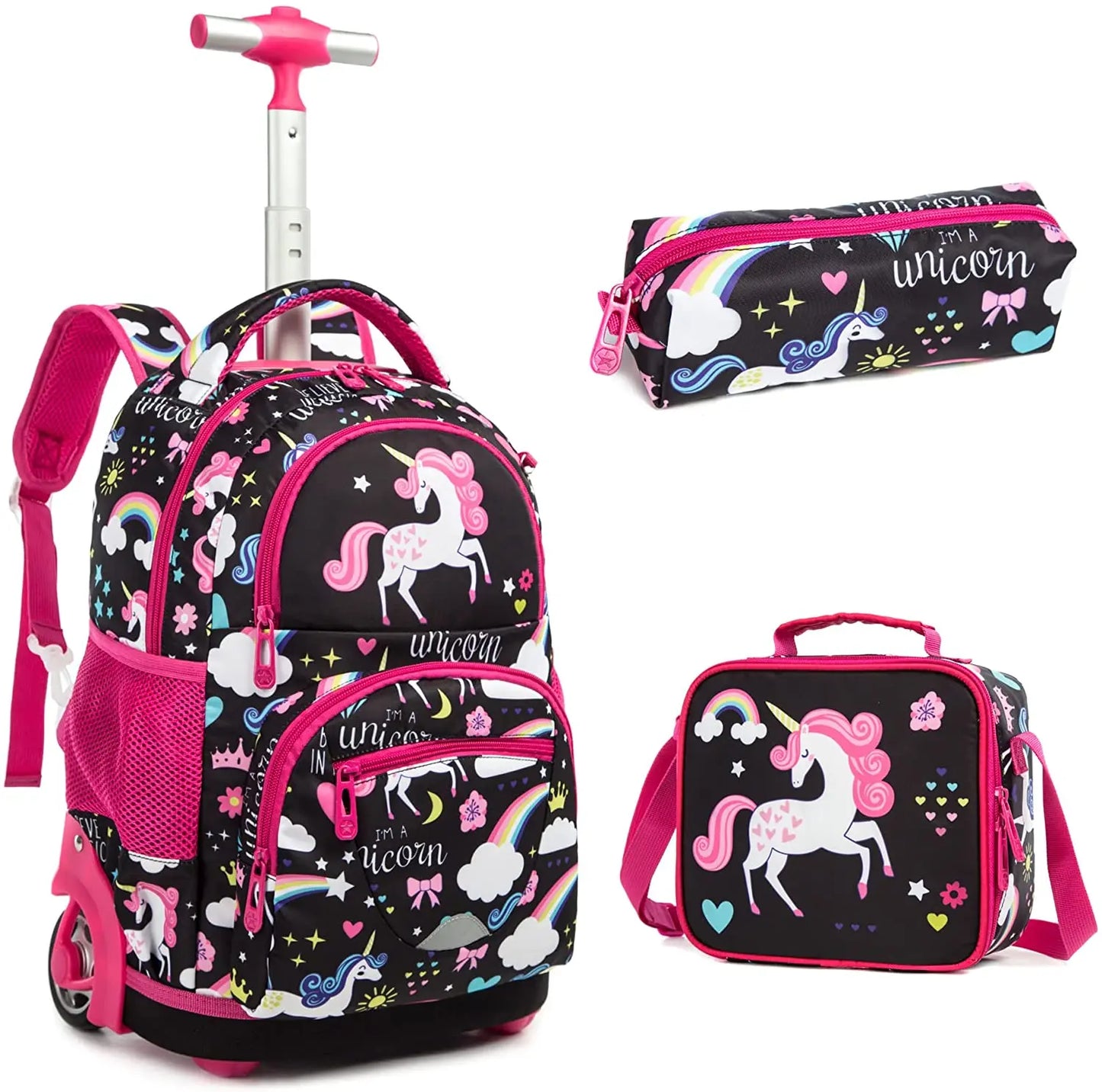 Kids School Rolling Backpack Bag for girls School Trolley Bag for boys Laptop Trolley Backpack Bag Children Rolling luggage Bags