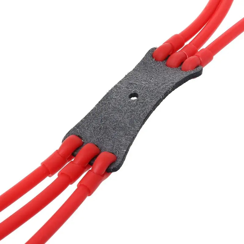 Slingshot Band Group Leather Pocket Rubber Band Latex Powerful Catapult Replacement Outdoor Hunting Shooting Tube Sling Elastic