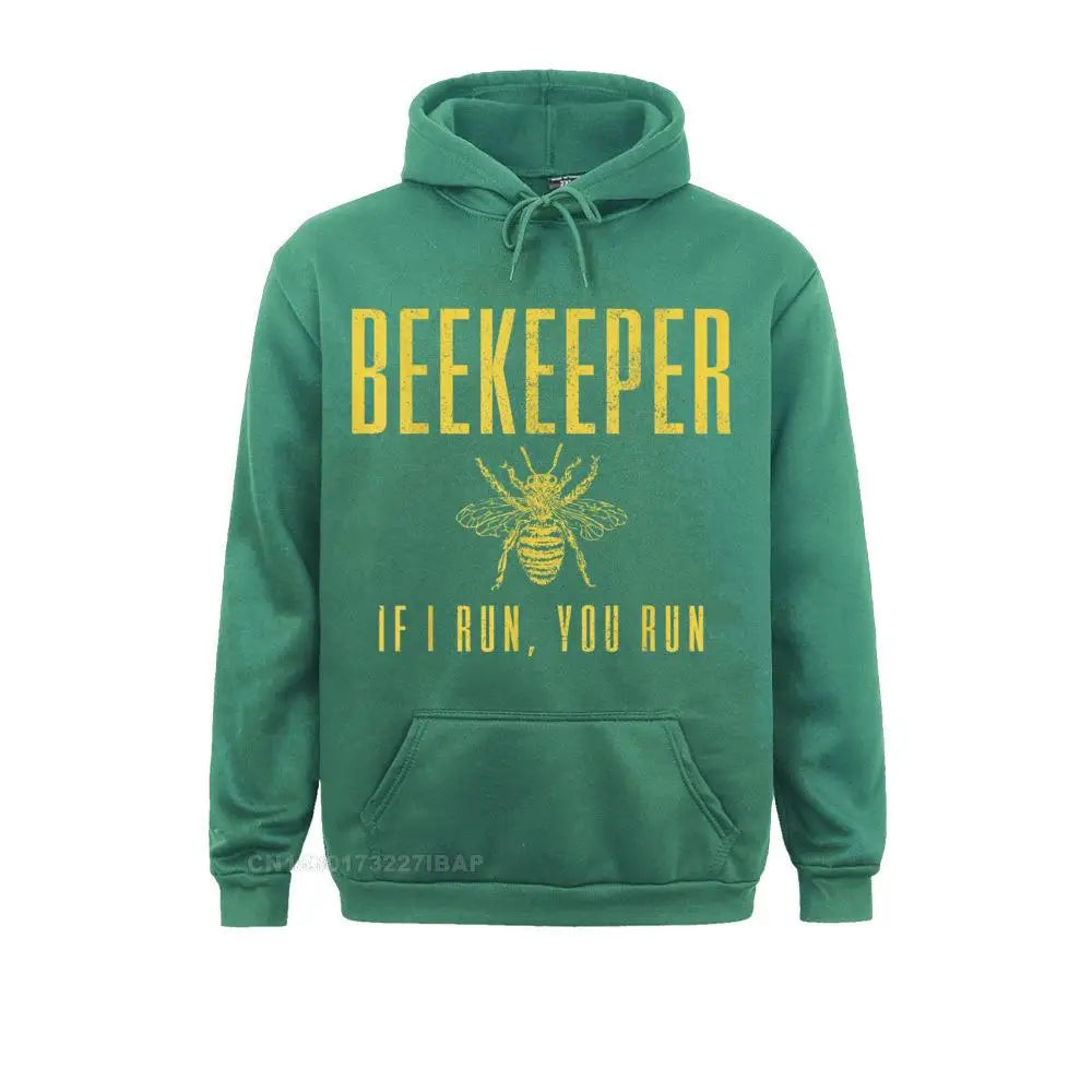 Mens Beekeeper If I Run You Run Funny Beekeeping Beekeeper Hoodie Brand Women Hoodies Family Sweatshirts Long Sleeve Clothes