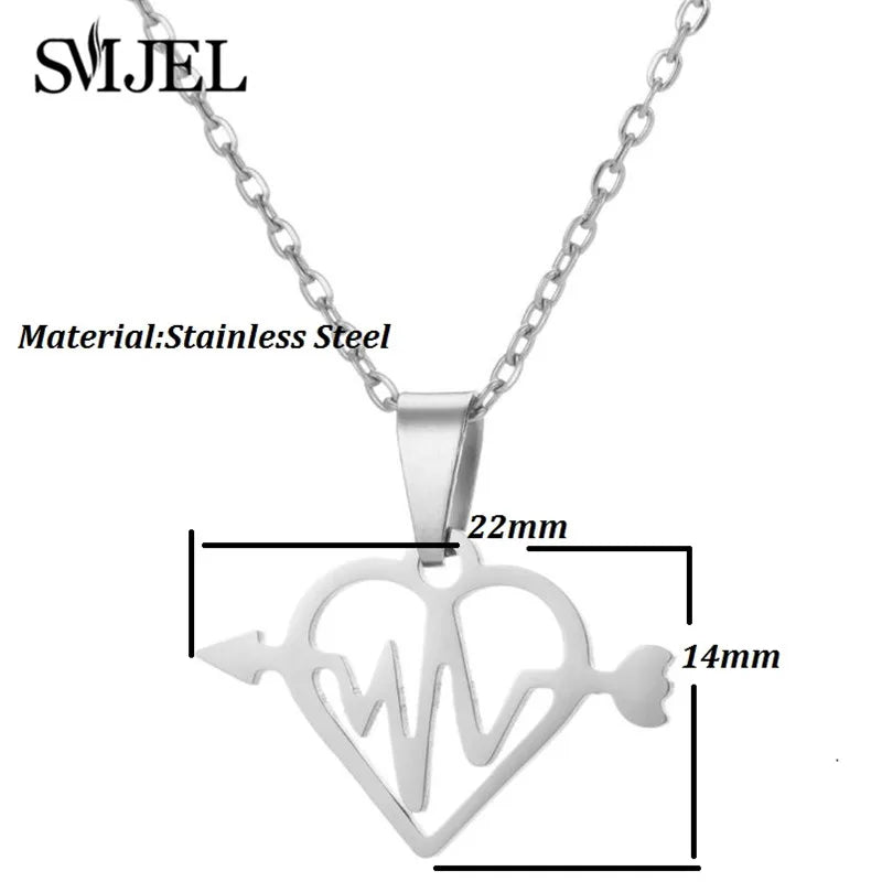 Simple Long Necklace with Arrow Pendant Necklace Jewelry Chain Hip Hop Punk Rock Christmas Gift For Men Women